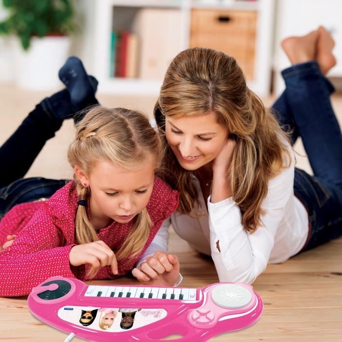 Barbie children's electronic piano with light effects and microphone