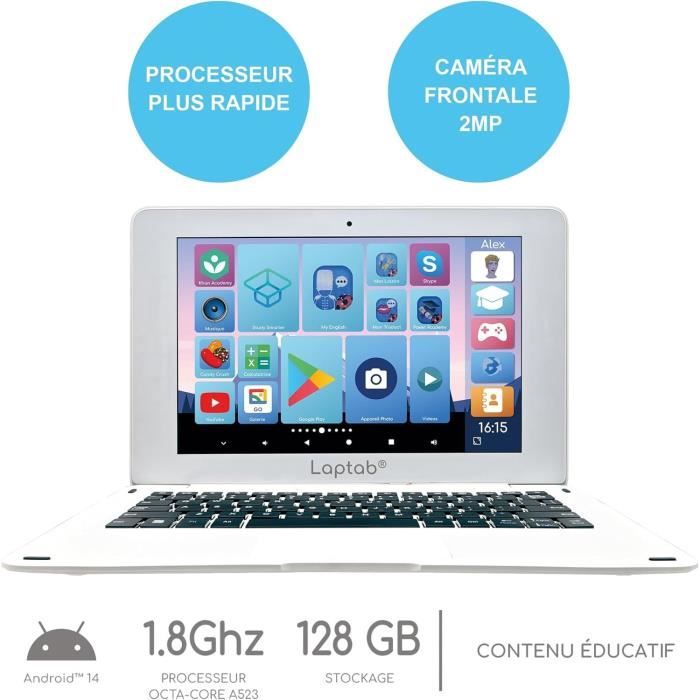 LAPTAB touchscreen laptop for children aged 7 and over - LEXIBOOK brand - 2-year warranty