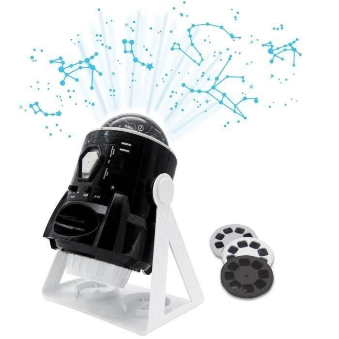 360° Talking Planetarium Projector with 24 projections, constellation map and educational booklet (French/English)