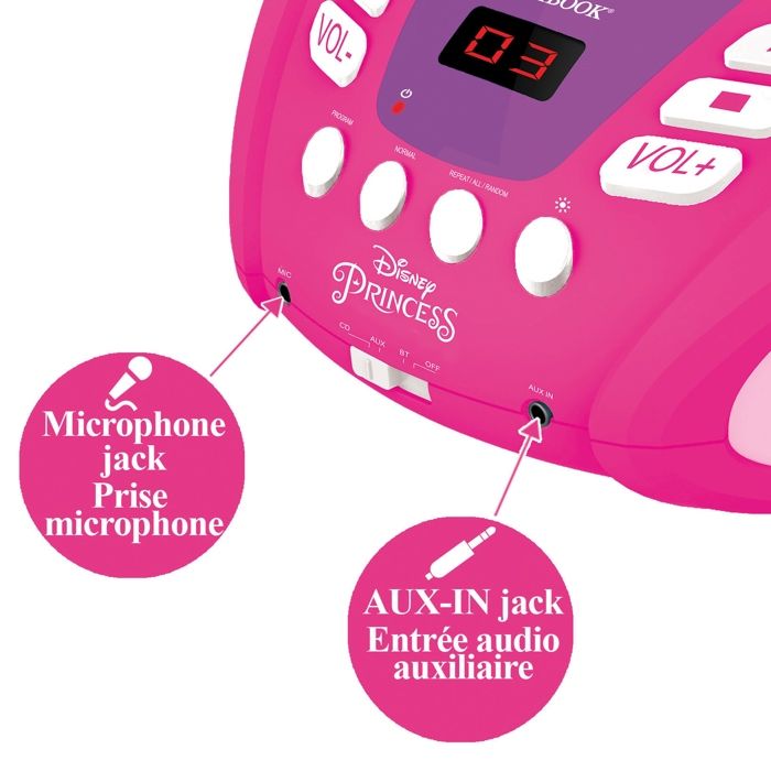 DISNEY PRINCESS - Bluetooth CD player - Light Effects