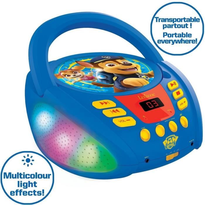 Paw Patrol Bluetooth CD Player with Light Effects