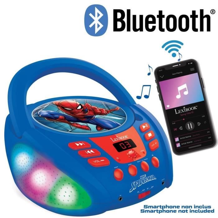 Spider-Man Bluetooth CD Player with Light Effects