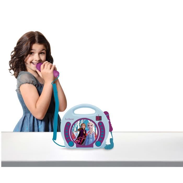LEXIBOOK - THE QUEEN OF SNOW - CD Player Karaoke Kid with 2 microphones