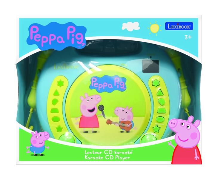 LEXIBOOK - PEPPA PIG - Children's Karaoke CD Player with 2 microphones