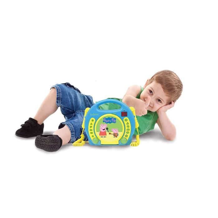LEXIBOOK - PEPPA PIG - Children's Karaoke CD Player with 2 microphones