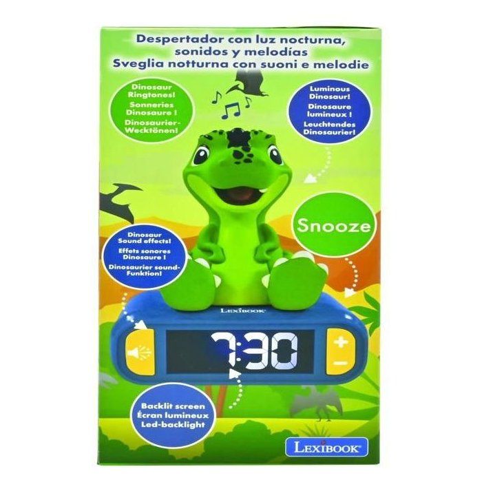 Digital awakening with light dinosaur light in 3D and sound effects