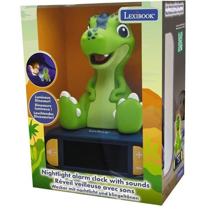 Digital awakening with light dinosaur light in 3D and sound effects