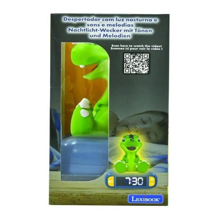 Digital awakening with light dinosaur light in 3D and sound effects
