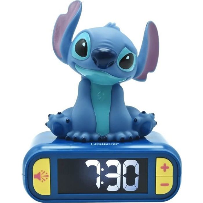 Digital alarm clock with 3D Stitch night light and sound effects