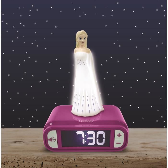 LEXIBOOK - The Snow Queen II - Radio Alarm Clock Nightlight