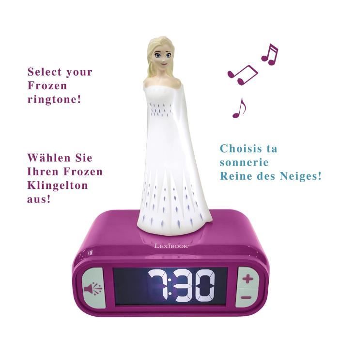 LEXIBOOK - The Snow Queen II - Radio Alarm Clock Nightlight