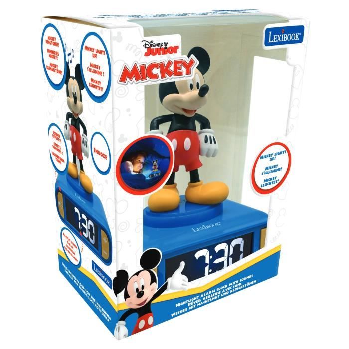 Digital alarm clock with 3D Mickey night light and sound effects