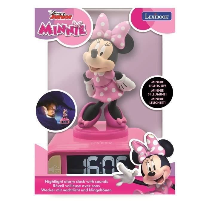 Digital alarm clock with 3D Minnie night light and sound effects