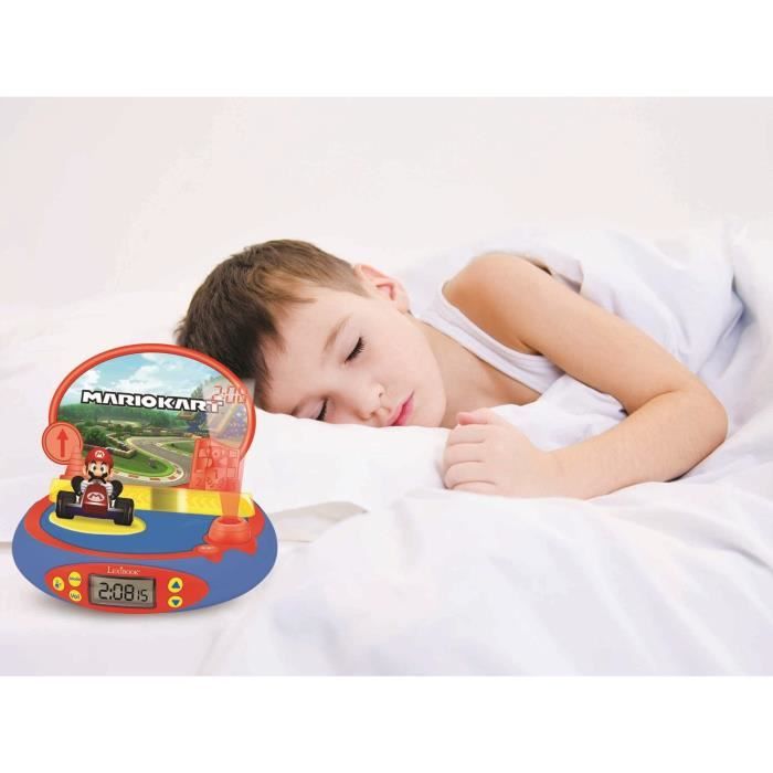 MARIO KART Projector Alarm Clock with Nintendo Video Game Sounds