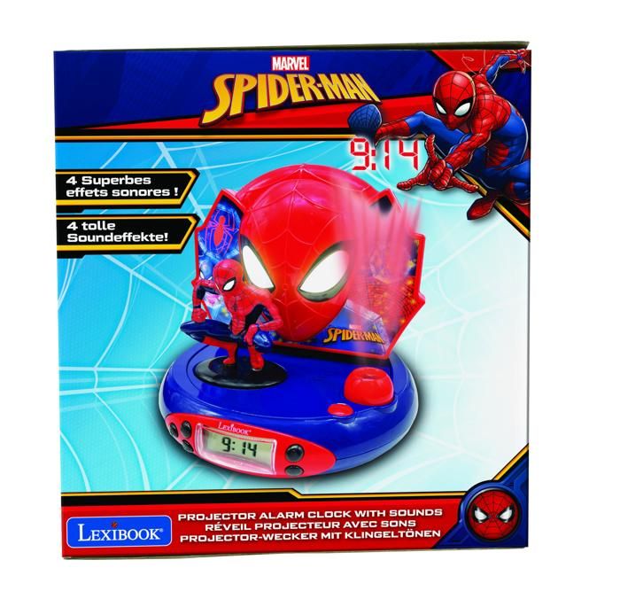 LEXIBOOK - SPIDERMAN - Children's Alarm Clock Radio with Projection Images