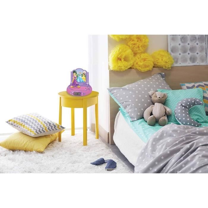 LEXIBOOK - DISNEY PRINCESSES - Child Alarm Clock Radio with Projection Images