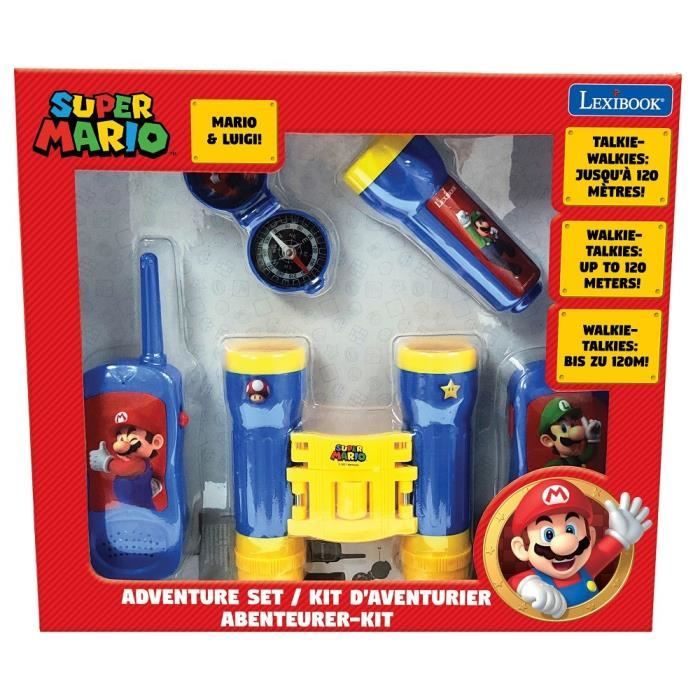 Super Mario - Adventurer's kit - Walkie-Talkie range 120m, binoculars and compass