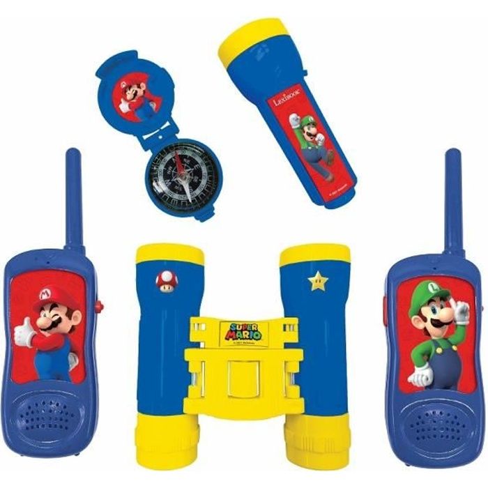 Super Mario - Adventurer's kit - Walkie-Talkie range 120m, binoculars and compass