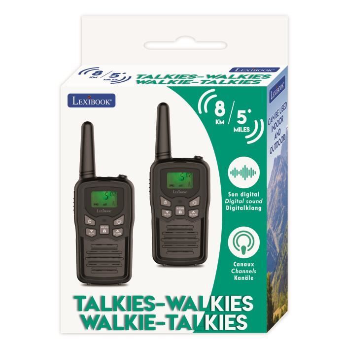 LEXIBOOK Walkie-Talkie black 8 km range
