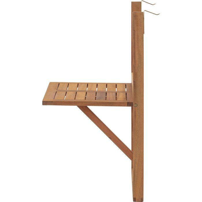 LILOU hanging balcony table - FSC acacia wood - Foldable - 60x44x80 cm