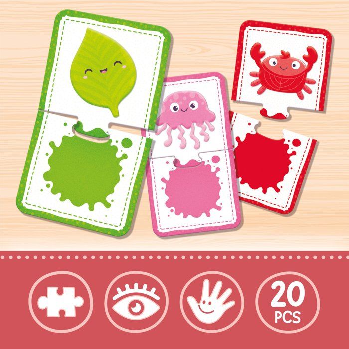 Play & Learn Baby Logic Sensitive Pieces - Tactile Educational Game - LISCIANI - Colors and Logic