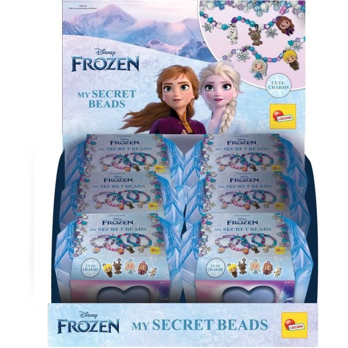 Jewelry Creation Kit - Lisciani - FROZEN - Box with Lock - Colorful Beads - Frozen Charms