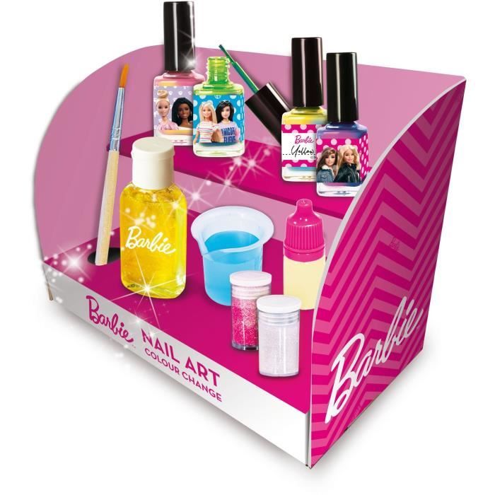 Barbie nail art color nail polish that changes color - Lisciani