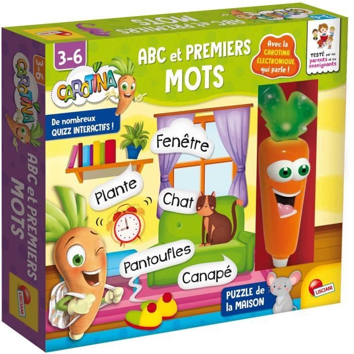 ABC & first words - Carotina - interactive alphabet book - LISCIANI