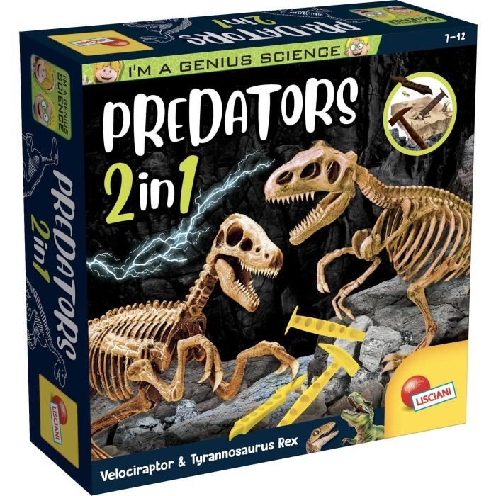 Génius Science - scientific game - Predators 2 in 1 - to dig and build - LISCIANI