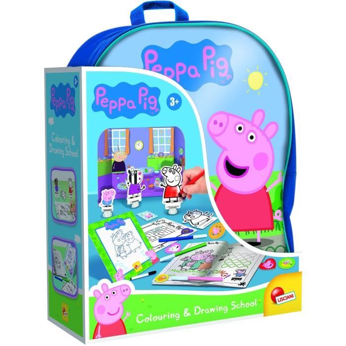 Coloring backpack and drawing school - Peppa Pig - LISCIANI