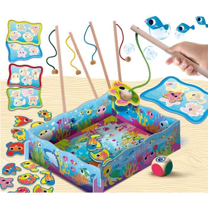 Magnetic Fish Fun - wooden learning game - based on the Montessori method - LISCIANI