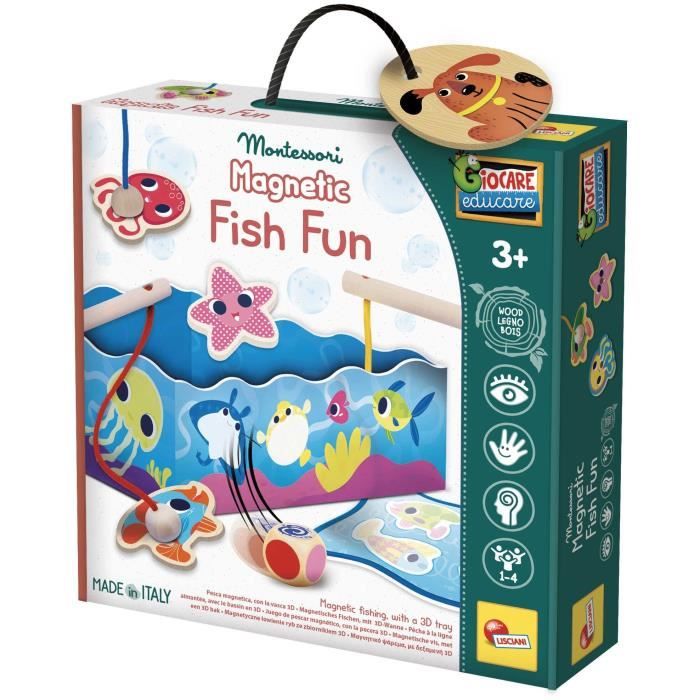 Magnetic Fish Fun - wooden learning game - based on the Montessori method - LISCIANI