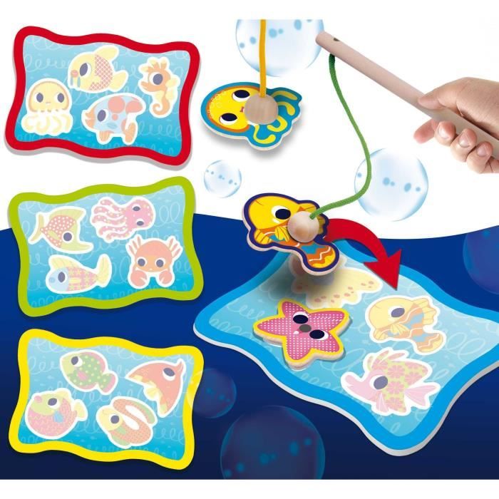 Magnetic Fish Fun - wooden learning game - based on the Montessori method - LISCIANI