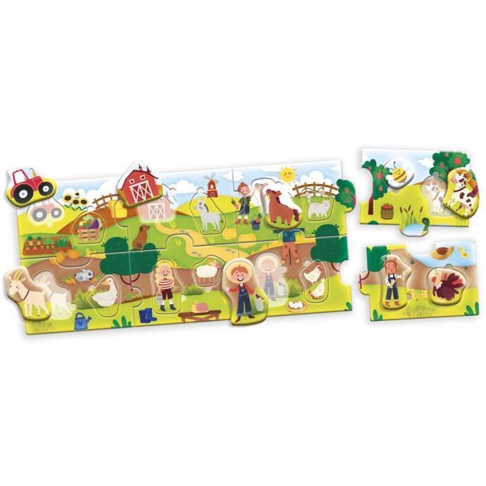 The Farm - Panoramic Puzzle - CAROTINA BABY - Development of logic, Fine motor skills