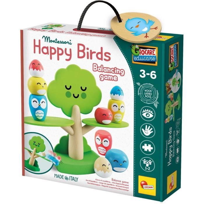 Tree Balancing - Montessori Game - MONTESSORI WOOD - Balancing Game, Tree and Birds