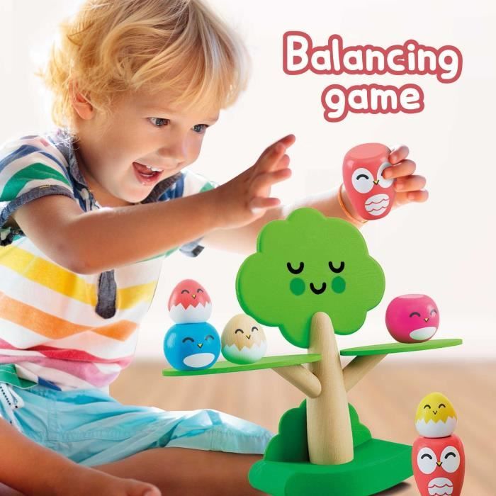Tree Balancing - Montessori Game - MONTESSORI WOOD - Balancing Game, Tree and Birds