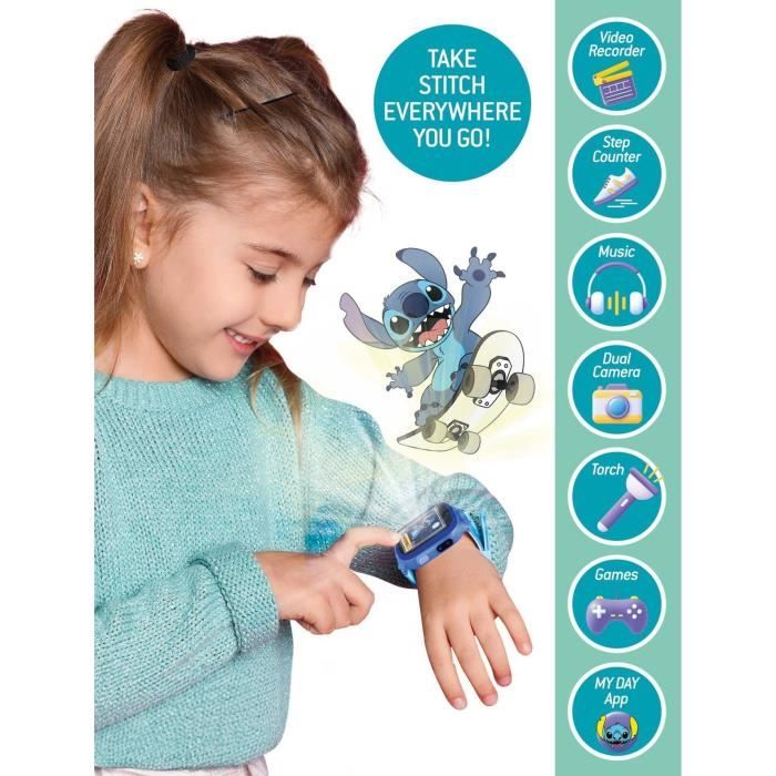 Educational Watch - HI TECH - STITCH - Customizable dials, 5 interactive games