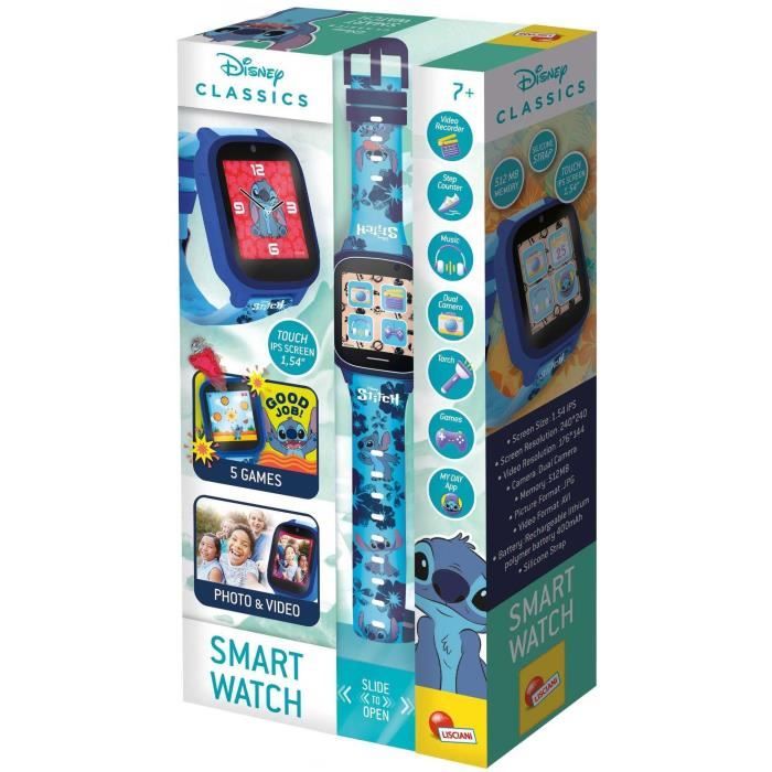 Educational Watch - HI TECH - STITCH - Customizable dials, 5 interactive games