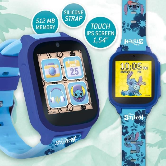 Educational Watch - HI TECH - STITCH - Customizable dials, 5 interactive games