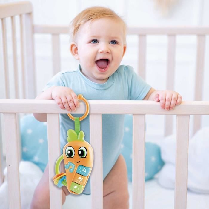 Carrot - Electronic Rattle - CAROTINA BABY - Melodies and Animal Sounds, Teething Rings