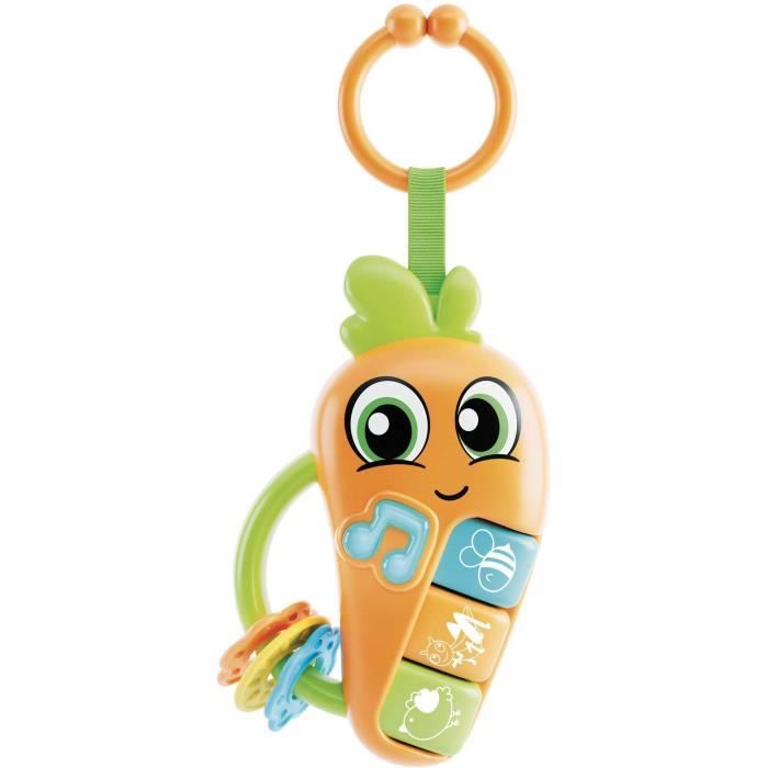 Carrot - Electronic Rattle - CAROTINA BABY - Melodies and Animal Sounds, Teething Rings