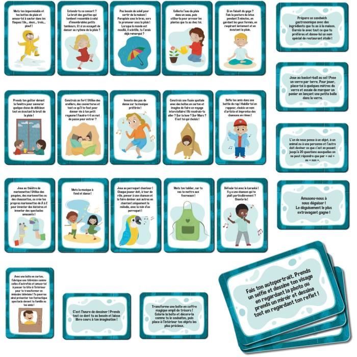 Keeping Busy When It Rains Card Game - Educational Game - LIFE SKILLS - Illustrated Cards