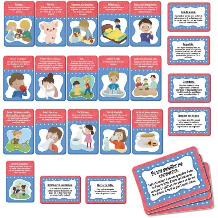 Good Manners Card Game - Educational Game - LIFE SKILLS - Illustrated Cards
