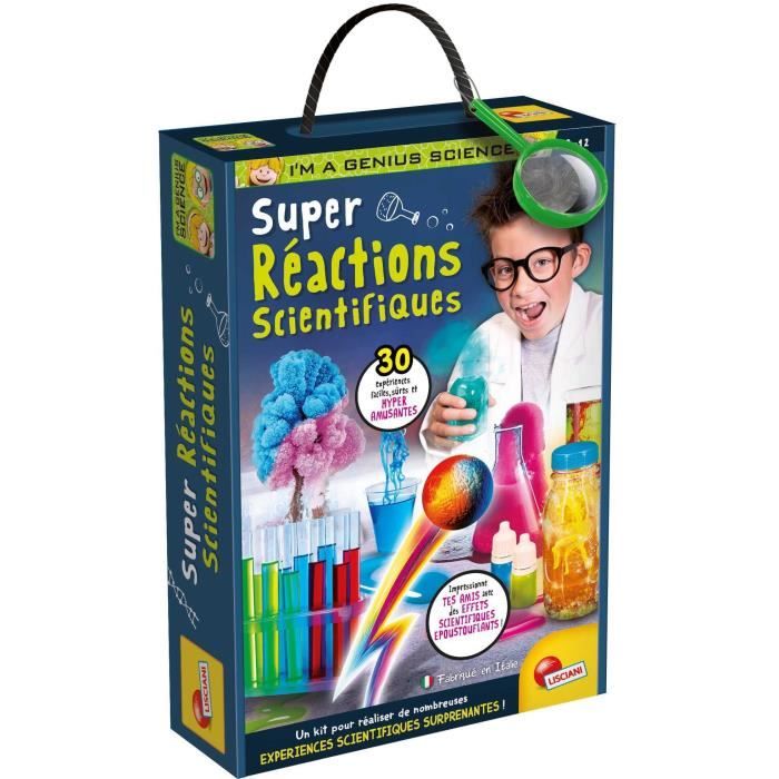 Super Reactions Lab - Science Kit - I'M A GENIUS - 30 Experiments, Surprising Effects