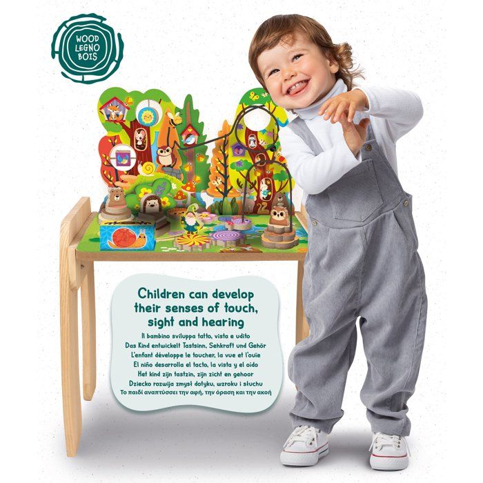 Play and Learn "Forest Fairy" Multi-Activity Table - Wooden Activity Table - LISCIANI - Educational Multi-Activity Set