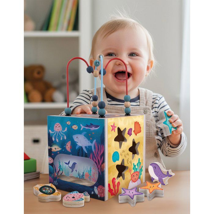 Play and Learn Sensory Cube - Multi-Activity Cube - LISCIANI - Underwater World
