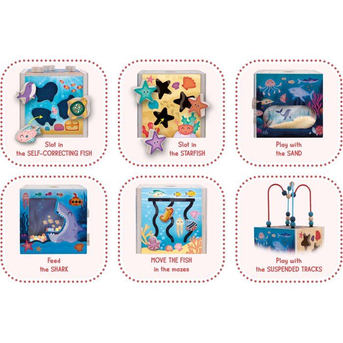 Play and Learn Sensory Cube - Multi-Activity Cube - LISCIANI - Underwater World