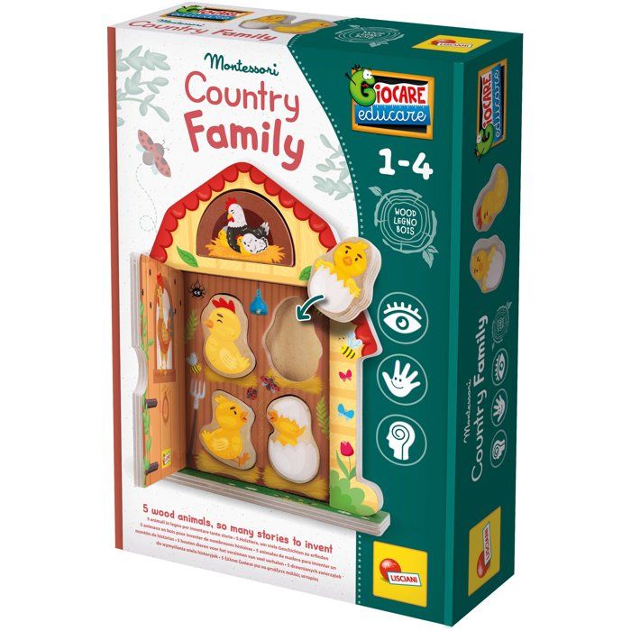 Play and Learn: Country Family - Wooden Educational Toy - LISCIANI - Logic and Imagination