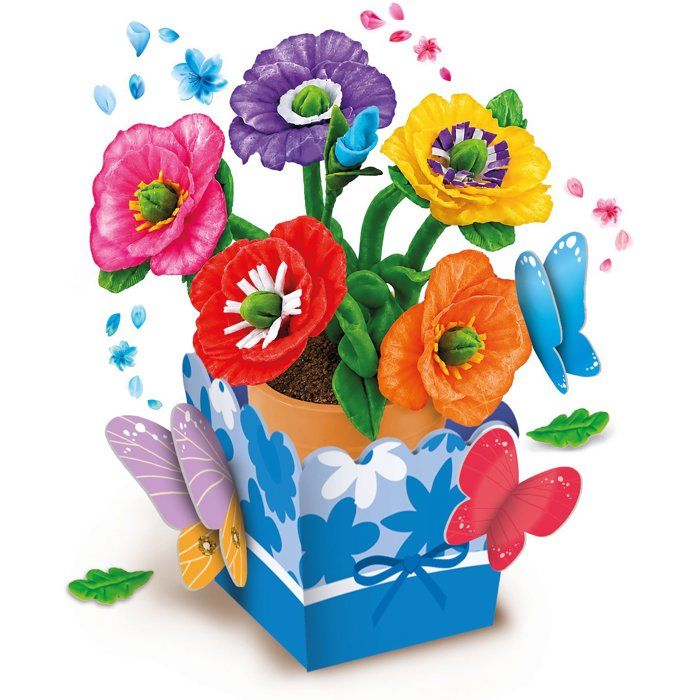 Creative Craft Set - LISCIANI - Kids Art Floral Creations - Scented Flowers - Creative Modeling - Arts and Crafts