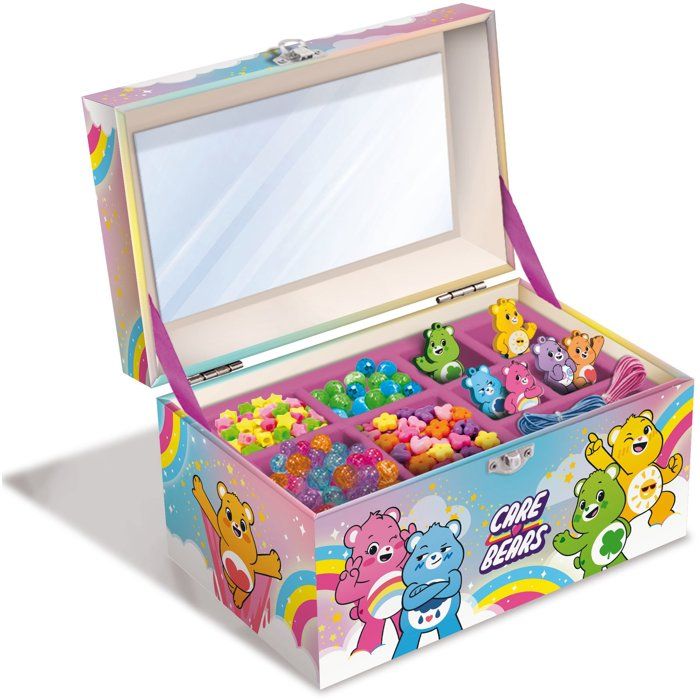 Creative Jewelry Box - LISCIANI - Care Bears - Beads and Charms - Built-in Mirror - Convenient Storage